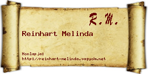 Reinhart Melinda névjegykártya